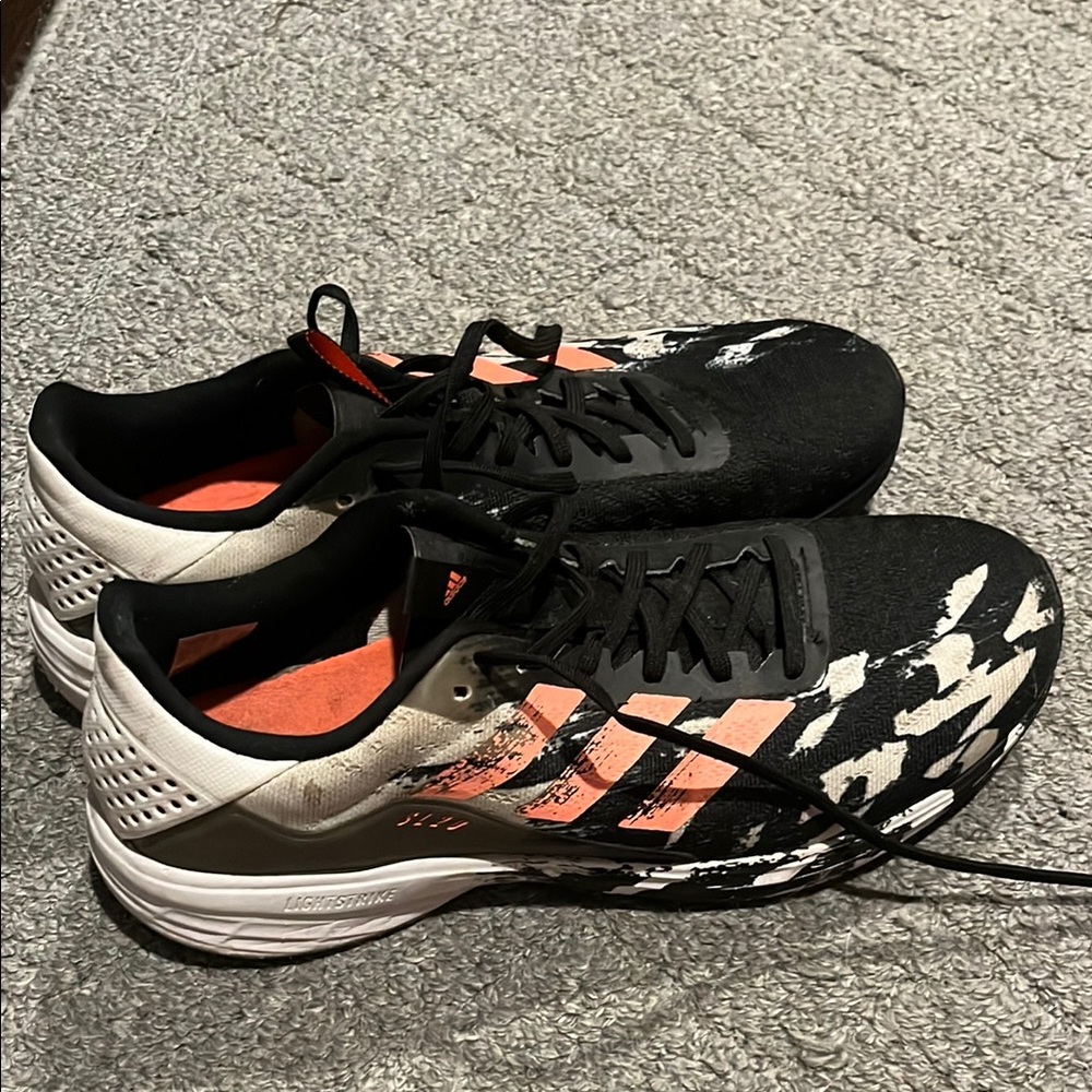 Adidas Lightstrike SL20 Black and Coral Athletic Shoes